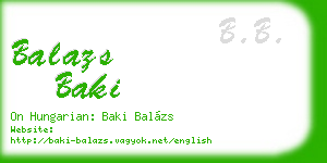 balazs baki business card